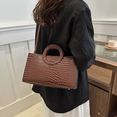 Crocodile pattern square bag - square,