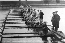 Dmc-32 1915 WWI, 92nd R.E Catamaran Bridge Accross Canal At Portslade. Photo