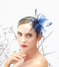 Navy Blue Feather Mesh Wedding