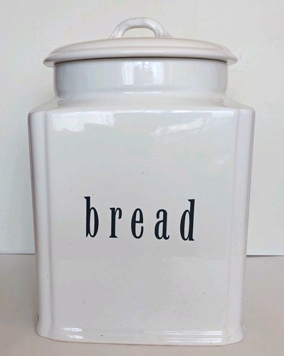 Ceramic bread crock with lid - bread,