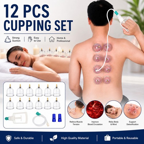 12pcs vacuum cupping - 12pcs, therapy