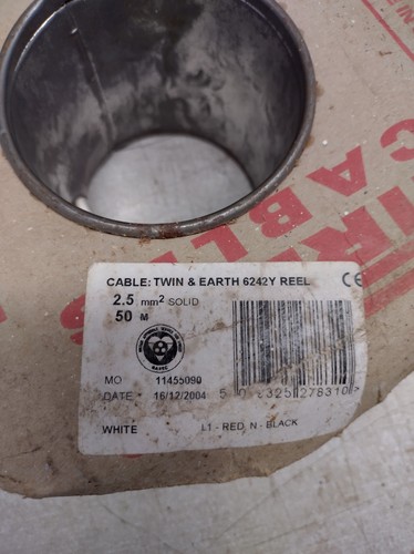 5mm twin earth cable - earth,
