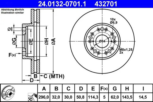 Brake disc vented - 2x,