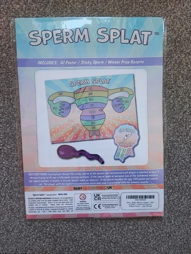 Sperm splat baby shower game - splat,
