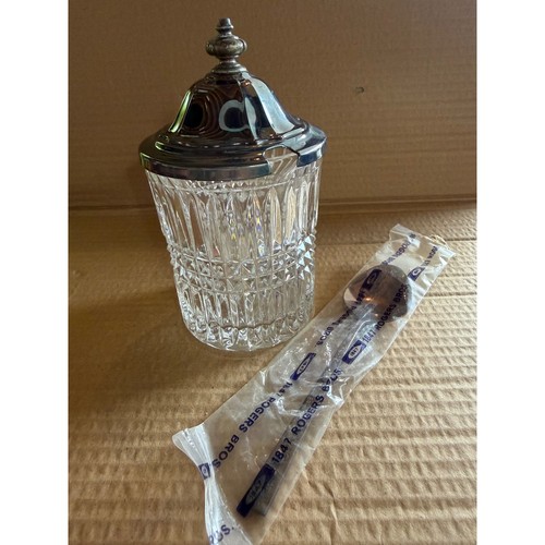 Vintage cut glass jam - cut,