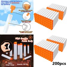 200PC Soft Foam Refill Bullets 7.2cm Refill Foam Darts for Toy Gun Shot Elite2.0