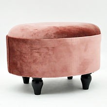 Pink velvet oval - pink,