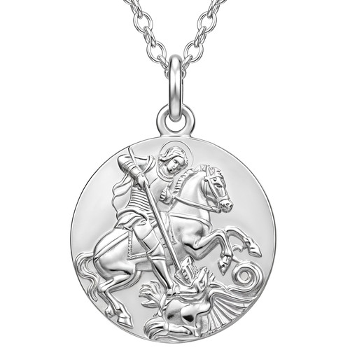 Sterling silver saint - silver,