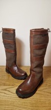 Harry Hall Leather Country Boots Size 5 BNWOB Brown NEW D34