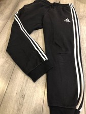 ADIDAS JOGGERS TRACKSUIT BOTTOMS SIZE MEDIUM - BLACK