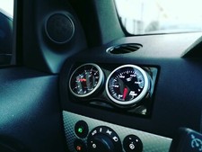 Vauxhall Astra H MK5 Air Vent twin Gauge Pod adapter LHD Gloss black plastic 