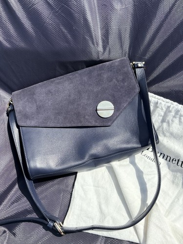 Bennett navy blue - blue, leather