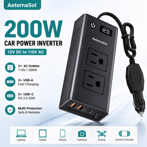 200w car power inverter - 200w,