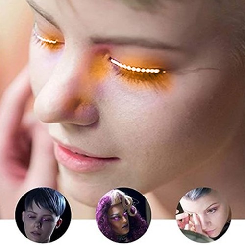 Led false eyelashes light - eyelashes,
