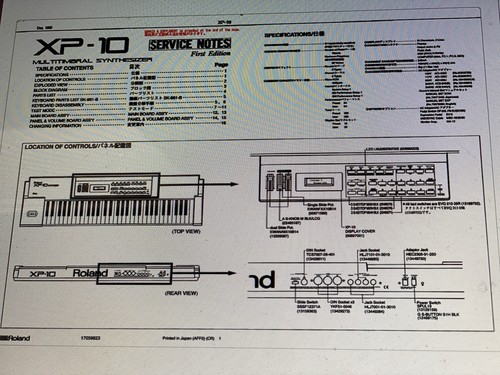 Roland service manual - xp-10,