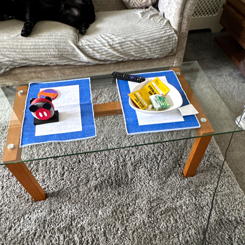 Rectangular coffee table clear - table,