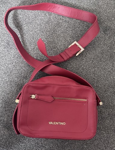 Valentino red leather shoulder - leather,