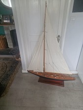 Model Of Classic J-CLASS YACHT Hand Made Many Years Ago