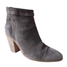 CARA London Ladies Taupe Suede Gaucho Western Ankle Boot Size EU 39 UK 6