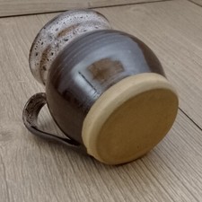 Studio Pottery Mug Tankard Shape Mug Brown Small 10cm Tall