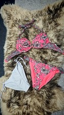 2 size bigger bra maximise push flower floral holiday bikini 34B 6 8 10 12 14 16