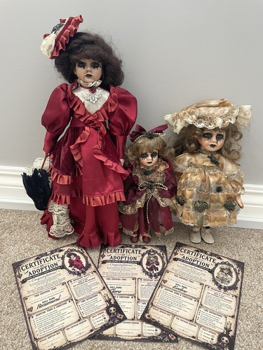 Porcelain doll set - set, halloween