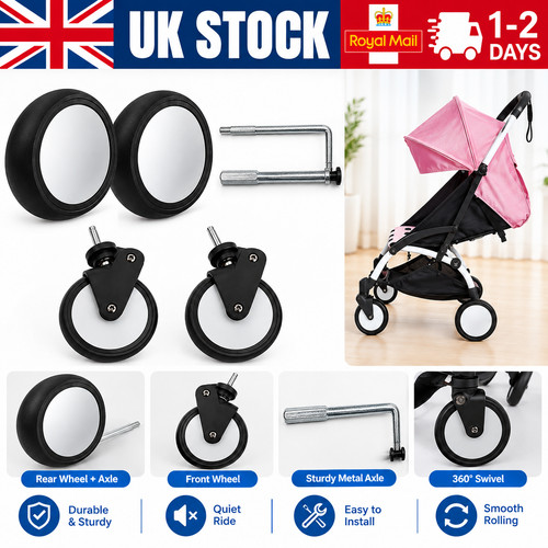 Pair front rear wheel baby - wheel,