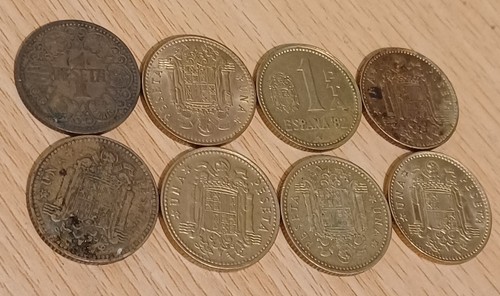 Spain peseta coins x8 - spain,