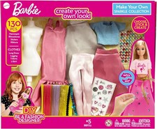 Barbie DIY Sparkle Fashion Designer Set – 130-Piece Dress-Up Kit | 130 pcs 