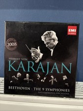 BEETHOVEN - Complete Symphonies 1-9 KARAJAN Philharmonia Orch - Ex 5 CD Set EMI