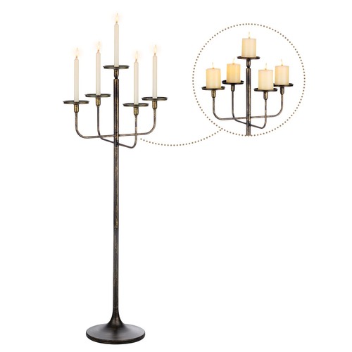 Sziqiqi black candelabra floor - black,