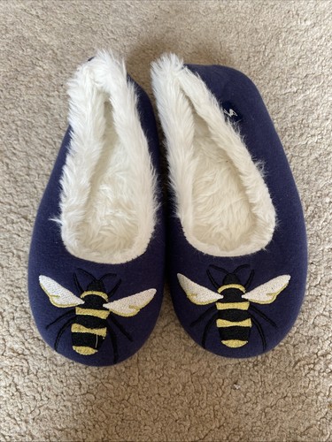Joules fluffy bee slippers - joules,