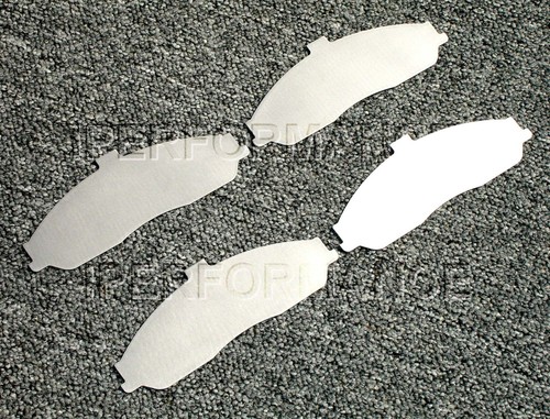 Titanium brake pad shim - titanium,