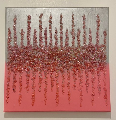 Pink silver sparkle glitzy - silver,