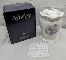 A Stunning Vintage AYNSLEY Bone China BISCUIT BARREL ‘Little Sweetheart ‘, Boxed