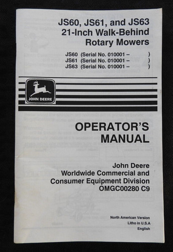Original john deere js60 - original, js61