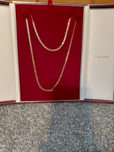 9ct yellow gold solid - solid, curb