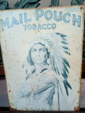 vintage tin tobacco sign