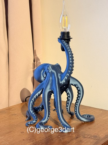 Octopus table lamp shiny - lamp,