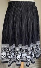 Hell Bunny Skirt Skull Goth