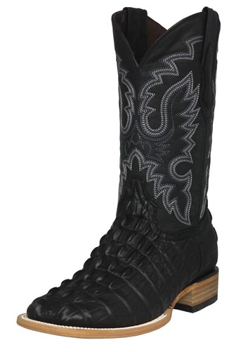 Mens black crocodile alligator - black,