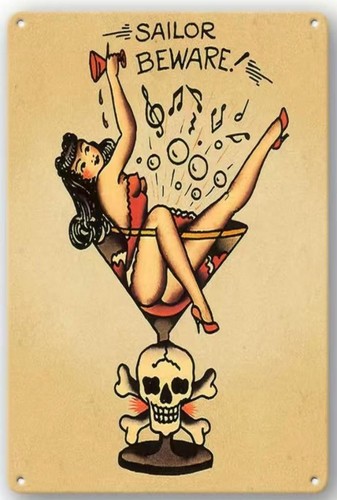 Sailor jerry rum metal - jerry, tin