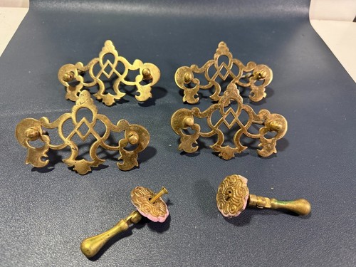 Vintage brass chippendale - brass,