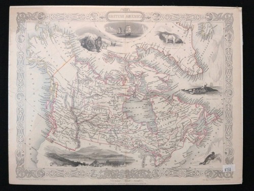 Antique map british america - antique,