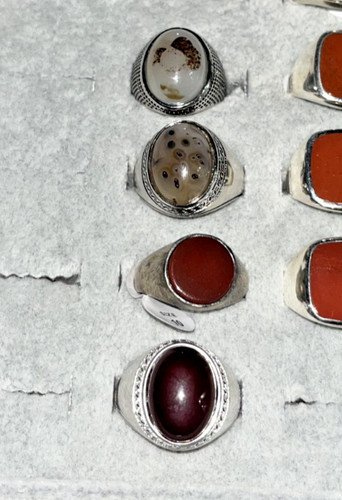 925 sterling silver agate ring