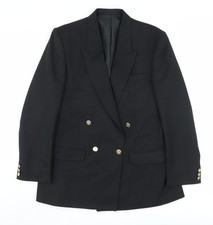 Centaur Men's Black Double-Breasted Blazer, 40R, Formal