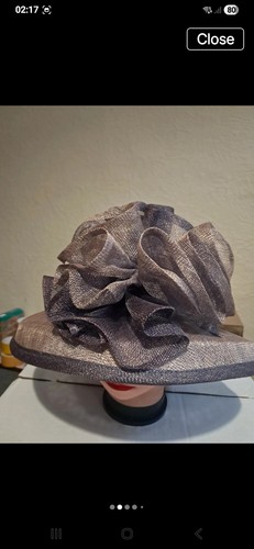 Women purple straw wide brim - purple,