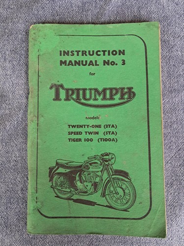 Triumph instruction manual - triumph, no