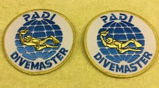 PADI DIVEMASTER SCUBA PATCHES - 2 PATCHES TOTAL