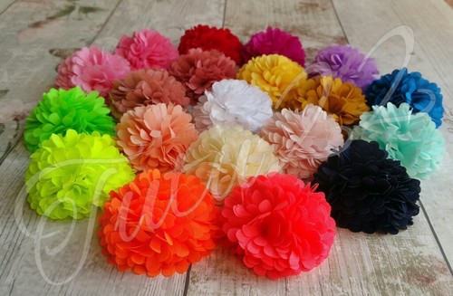 Chiffon pompom flower - chiffon,